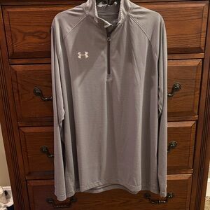 Under Armour Men's Light Gray Quarter-Zip Jacket
